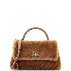 Chanel Coco Top Handle Bag Chevron #242348C34B